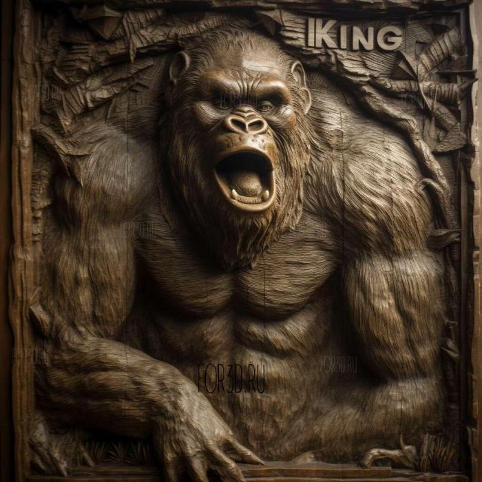 King Kong movie 1 stl model for CNC